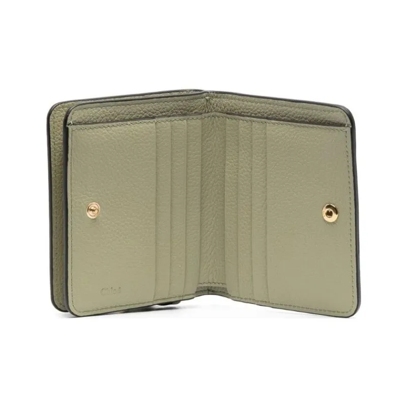 Chloe Calfskin Wallet Mini Women's Green-2