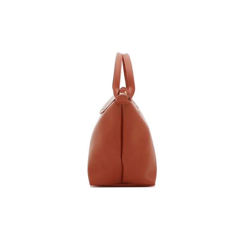 LONGCHAMP Le Pliage City Coated Canvas With Leather Handbag, Shoulder Bag, Crossbody Bag Regular Women's Orange Red-1