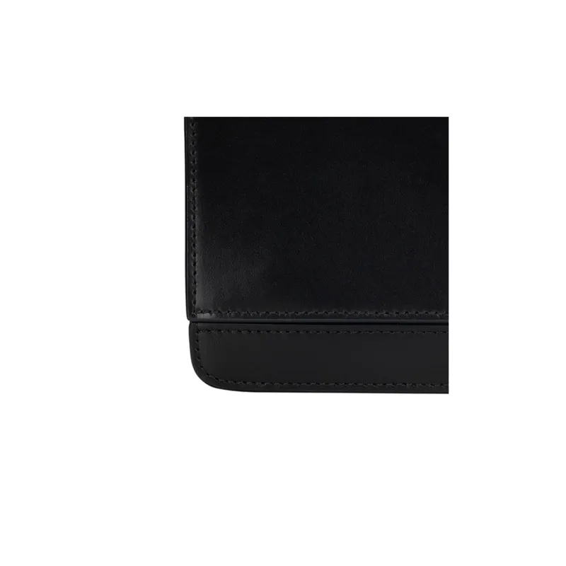 Burberry Horseferry Leather Shoulder Bag Wallet Women's Black-5
