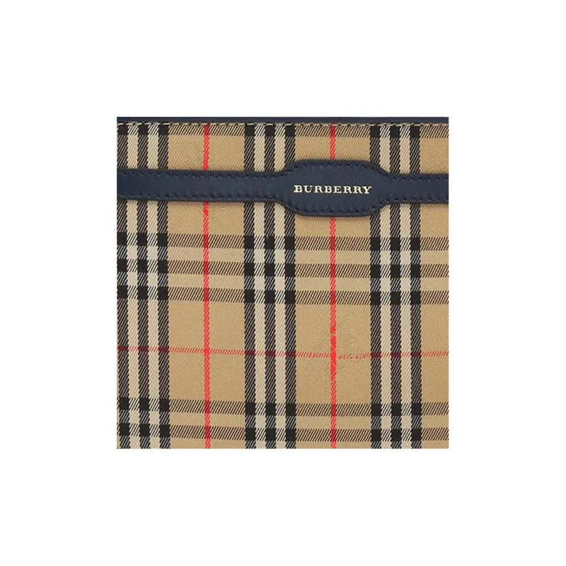 Burberry Vintage Cotton Document Bag Portable Clutch Regular Men's Archive Beige-3