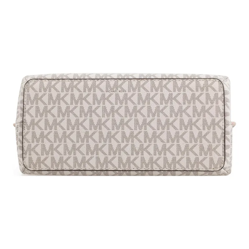 MICHAEL KORS Teagen Leather Handbag, Shoulder Bag, Crossbody Bag Women's White Monogram-4