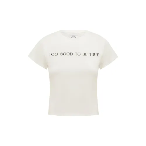 With Jean T-Shirts Women's White