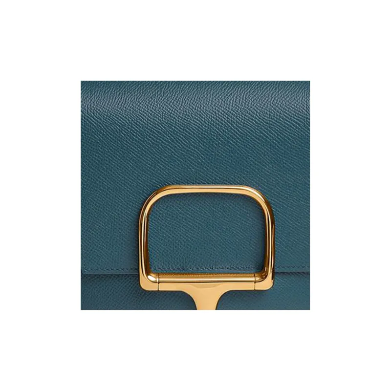 HERMES DellaDella Cavalleria Epsom Calfskin Shoulder Bag Crossbody Bag Mini Women's 7PBleu De Prusse Prussian Blue-5