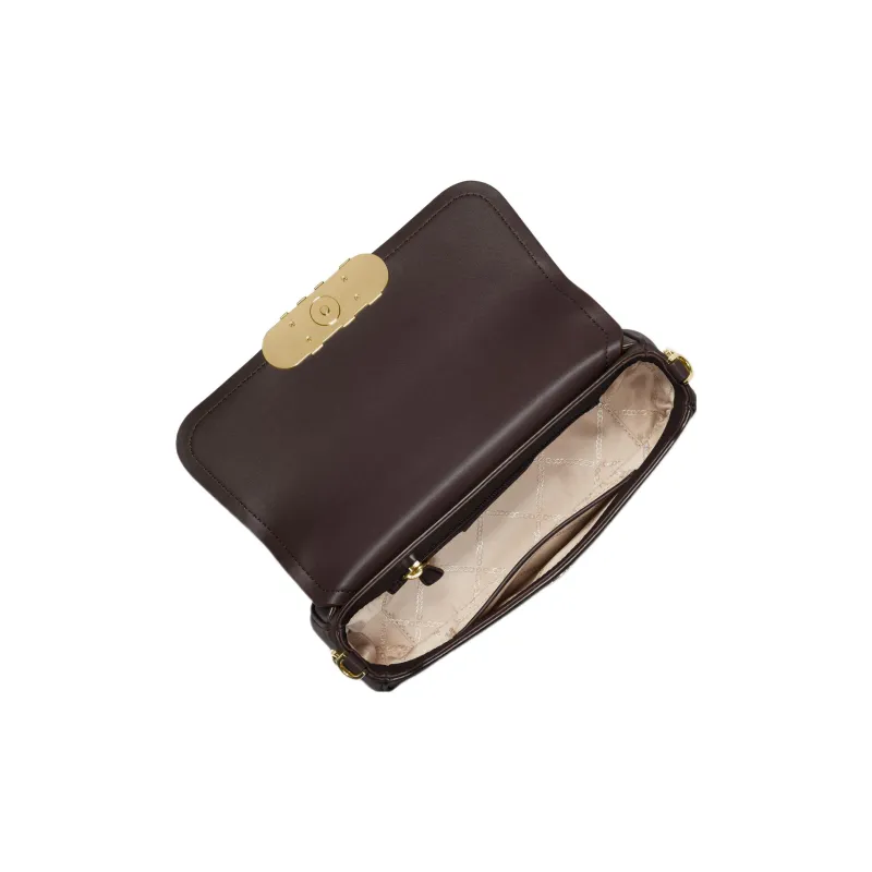 MICHAEL KORS PARKER Cow Leather Square Bag Handbag, Shoulder Bag Women's Chocolate-1