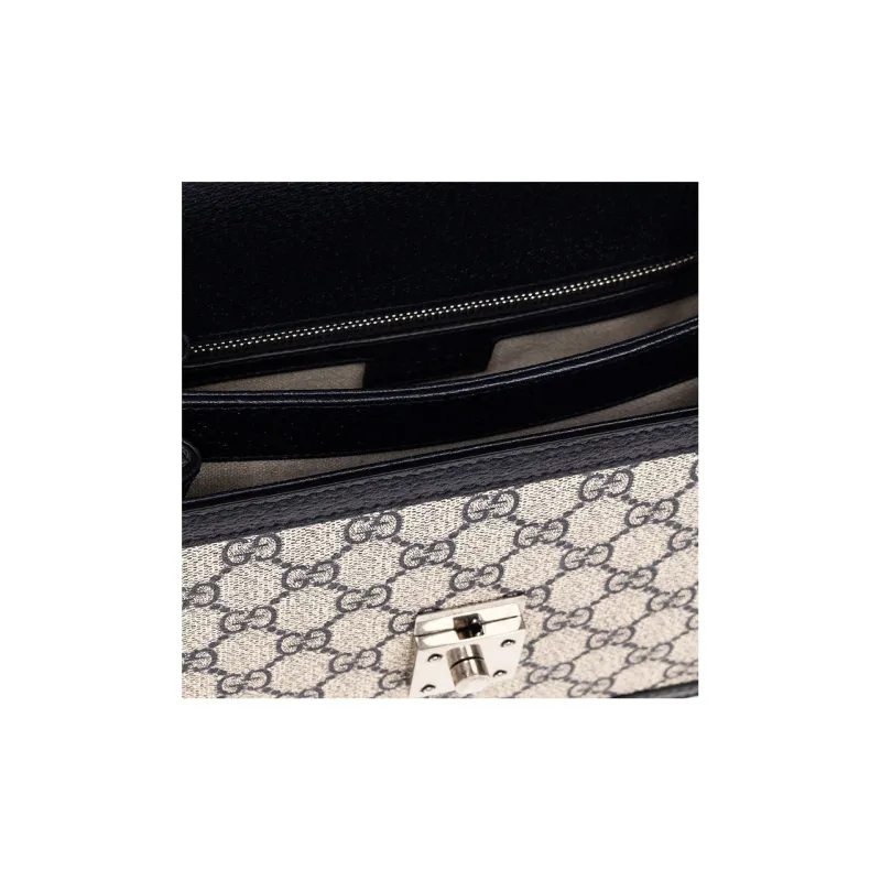 GUCCI Ophidia Canvas Leather Shoulder Bag Crossbody Bag Handbag Small Size Women's Blue/Beige-3