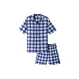 [Men's]Gray Blue Medium Plaid