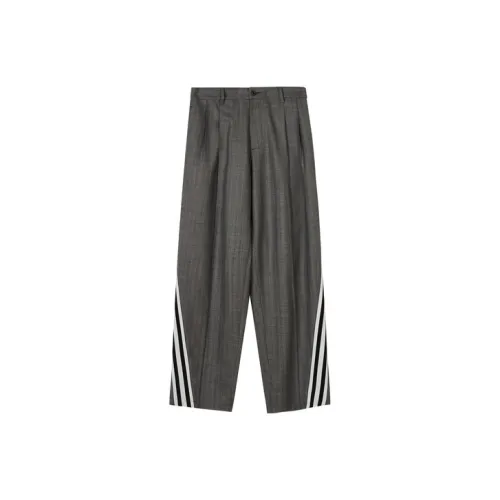 CROQUIS Casual Pants Unisex 966 Black Gray Stripe/Check