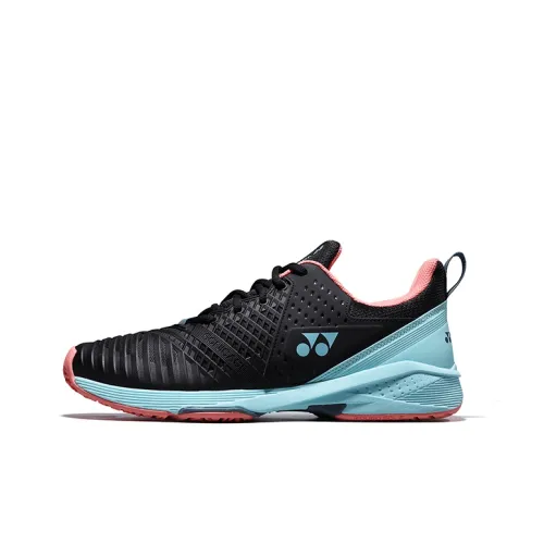 YONEX Power Cushion Tennis Shoes Unisex Low-Top Black/Sky Blue