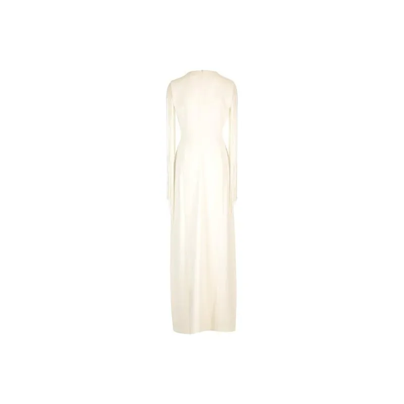 MaxMara V-Neck Fringed Dress-1