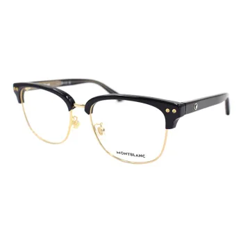 MONTBLANC Plate And Metal Browline Eyeglass Frames Men's