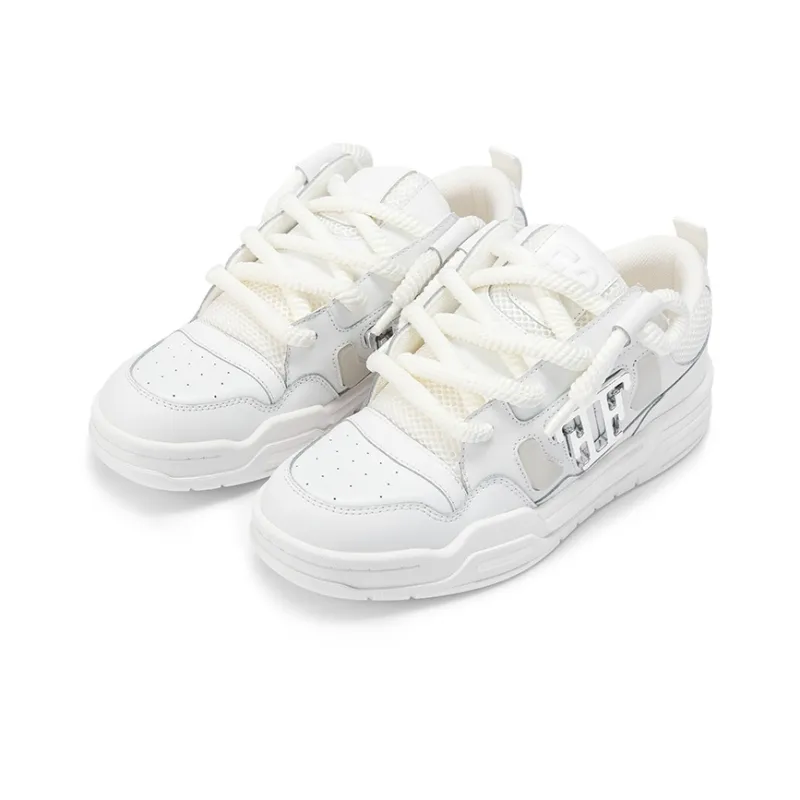 FERNANDA FRANKLIN Flying Fish Series Skateboard Shoes Men Low-Top White-1