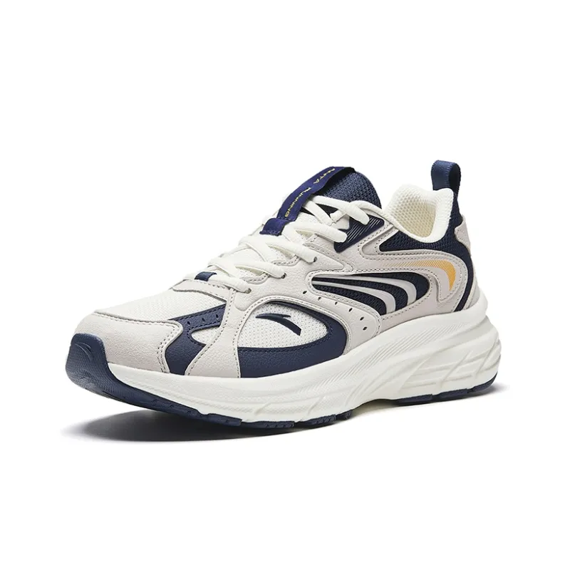 Anta AT956 Shock Absorbers Low Top Retro Running Shoes Men's White Blue-1