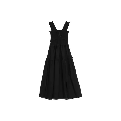 SETIROM Slip Dresses Women's Black