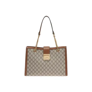 GUCCI Padlock Canvas With Leather Lock Bag, Tote Bag, Shopping Bag, Crossbody Handbag, Shoulder Bag Women's
