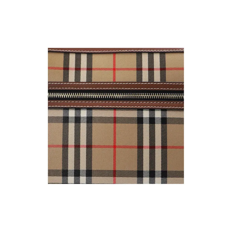 Burberry Genuine Leather Clutch Regular Men's Beige-4