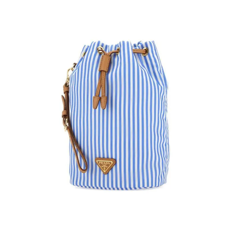 PRADA Nylon Makeup Bag Regular Women's Blue-1