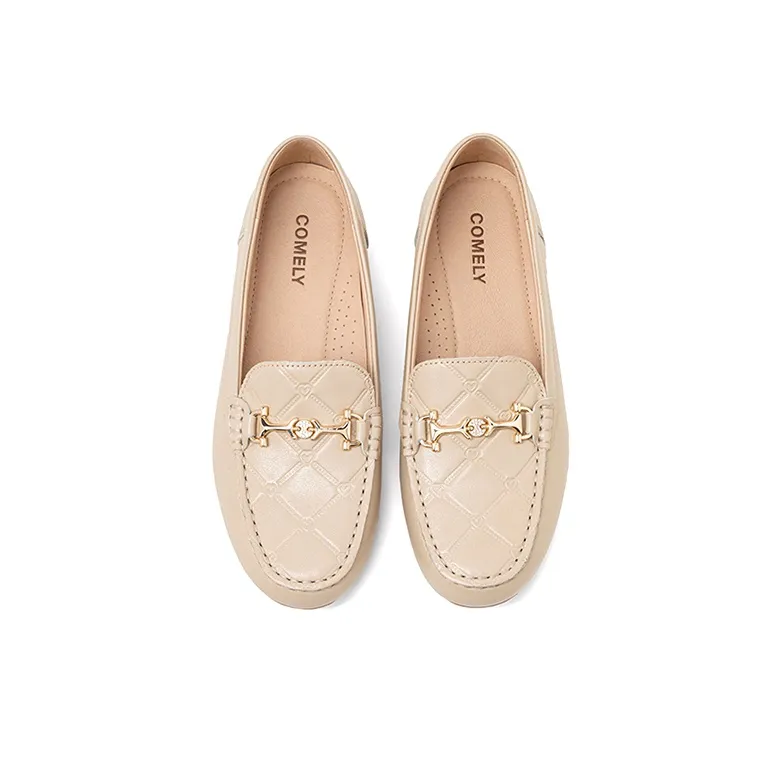 COMELY Loafers Women's Low Top Ecru/Pink/Black-7