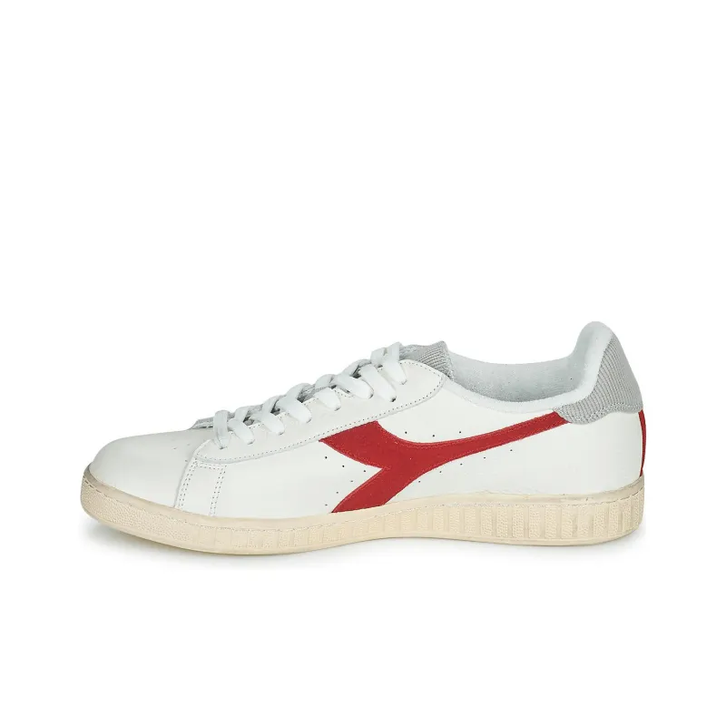 Diadora Heritage Slip-Resistant Low-Top Skateboard Shoes Unisex White Red-0