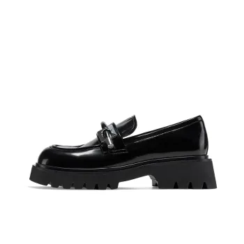 GG CC Ballet Flats Platform Commute Loafers 5cm Women's Black