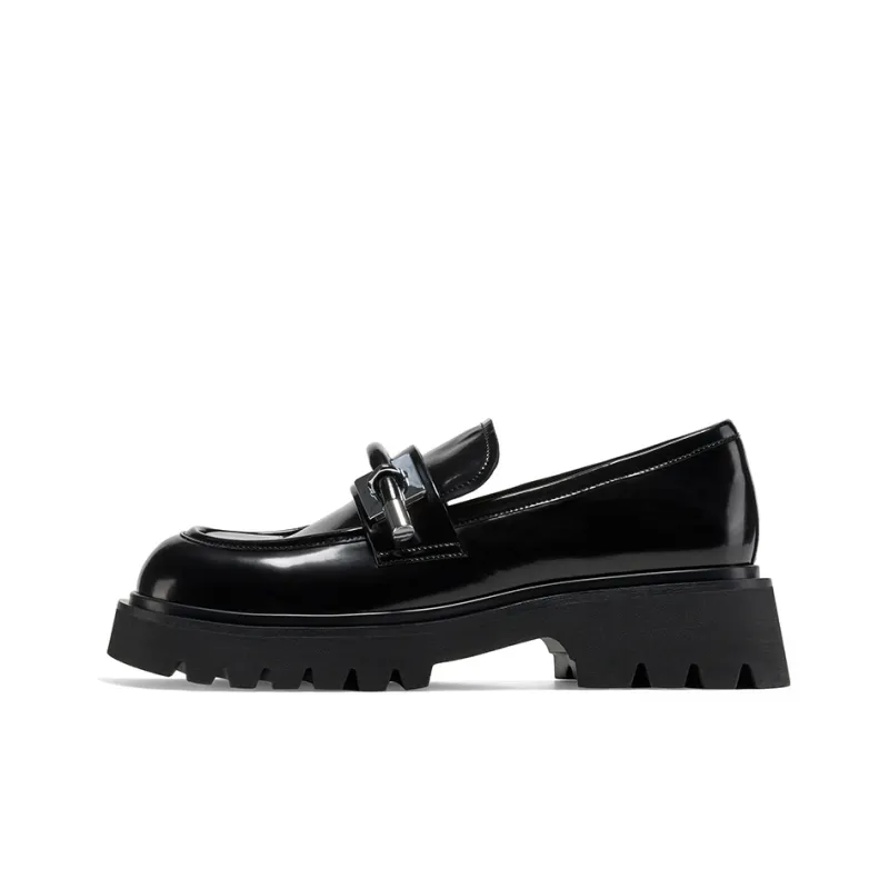 GG CC Ballet Flats Platform Commute Loafers 5cm Women's Black-0