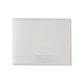 FERRAGAMO Calfskin Wallet Men's Optical White
