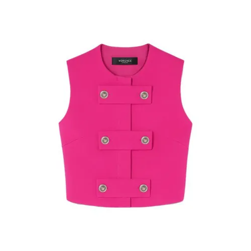 VERSACE Vests Women's Rose Red