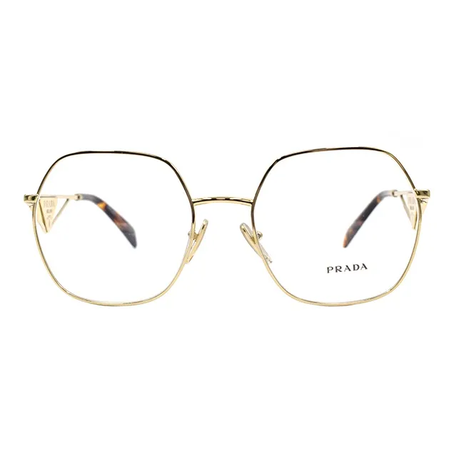 PRADA Alloy Irregular Shape Eyeglass Frames Women's Gold-1
