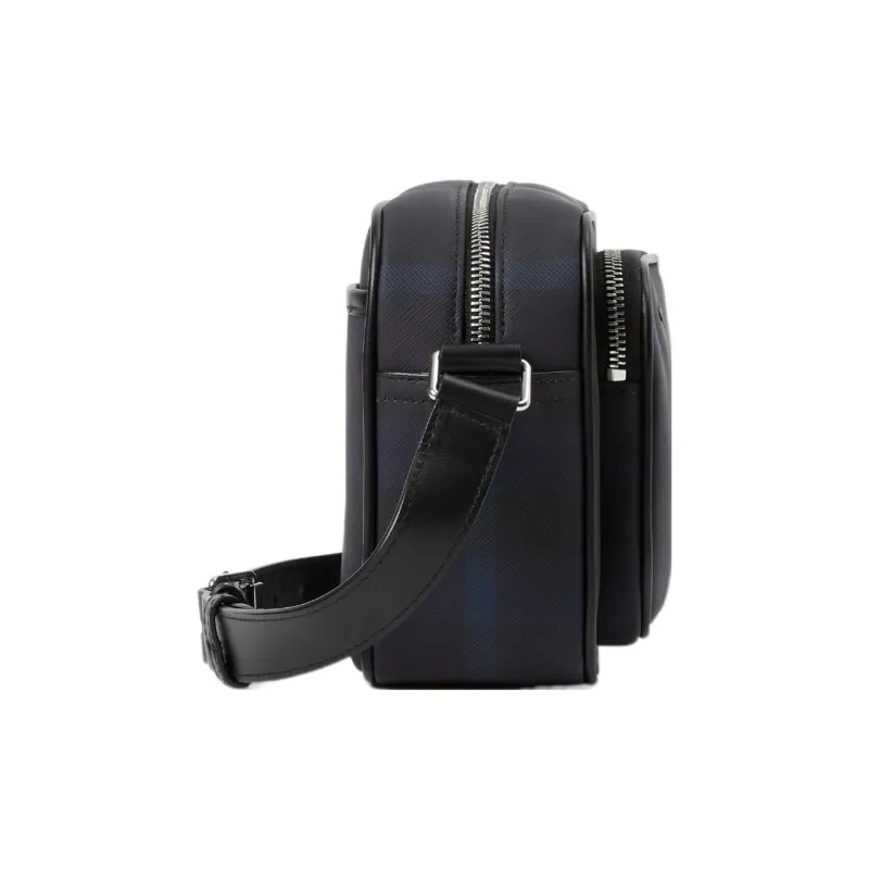Burberry Paddy Leather Trim Shoulder Bag Crossbody Bag Men's Marine Blue-1