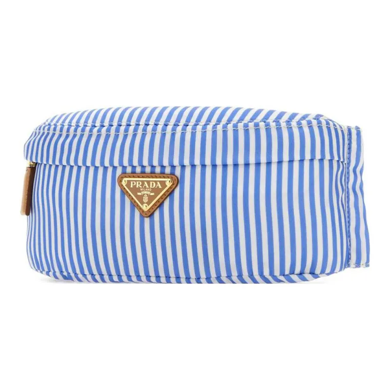 PRADA Recycled Nylon Toiletry Bag Women's Blue-1