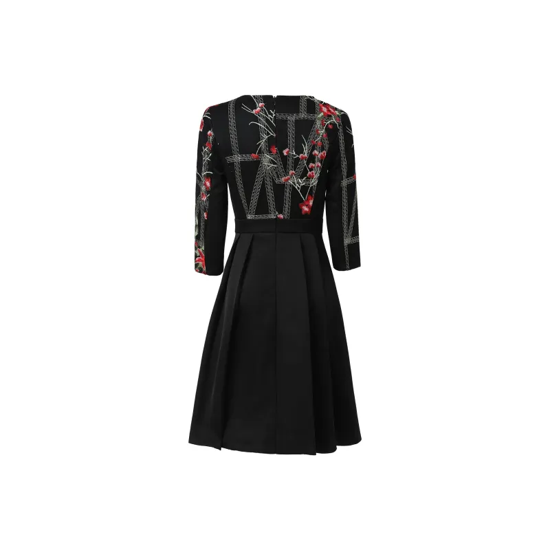 CYANINE SEA Long-Sleeved Dresses Women's Black-1