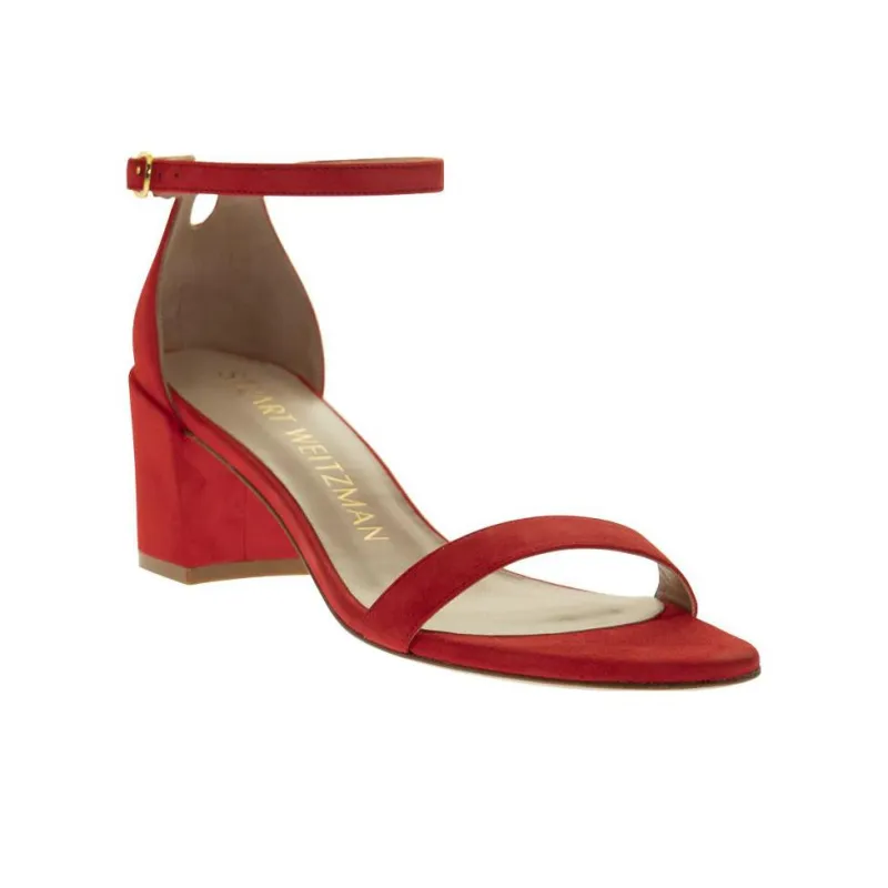 Stuart Weitzman/SW Simple One Strap Sandals Women's Red-2
