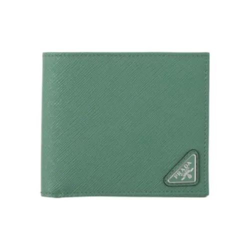 PRADA Saffiano Leather Wallet Men's jacket Green