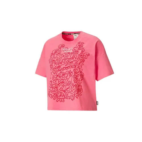 Mr Doodle PUMA X MR.DOODLE X T-Shirts Women's Pink