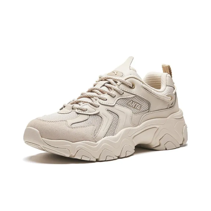 Anta Starry Sea Breathable Low Top Casual Shoes Men's Beige-1