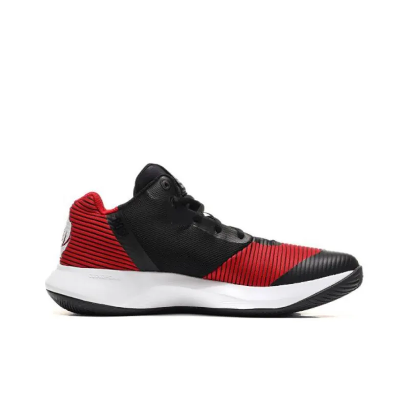 Adidas D Rose Lethality Cushioning Wear-Resistant Low-Top Basketball Shoes Unisex Black Red-1