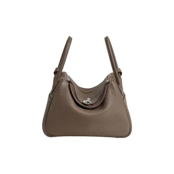HERMES Lindy Clemence Bullock Leather Handbags Shoulder Bags Women's 18 Etoupe Elephant Gray