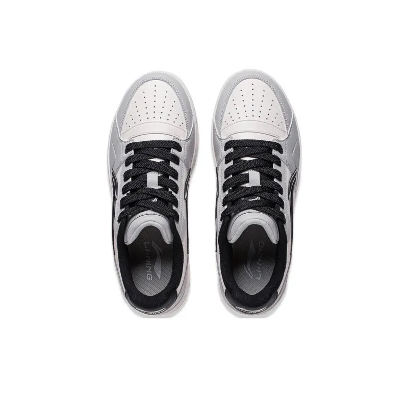 LiNing Tianji 2.0 Cushioning Low Top Skateboard Shoes Men's White Gray Black-3