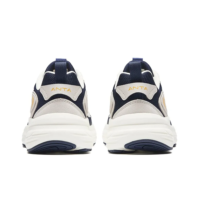 Anta AT956 Shock Absorbers Low Top Retro Running Shoes Men's White Blue-3