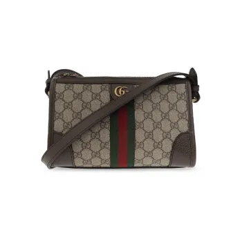 GUCCI Ophidia Canvas With Leather Messenger Bag, Shoulder Bag, Crossbody Bag Men's Beige/Brown