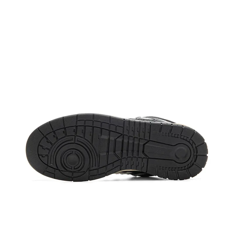 Kappa Wear Resistant Slip Resistant Lightweight Low Top Skateboard Shoes Unisex Black White-5