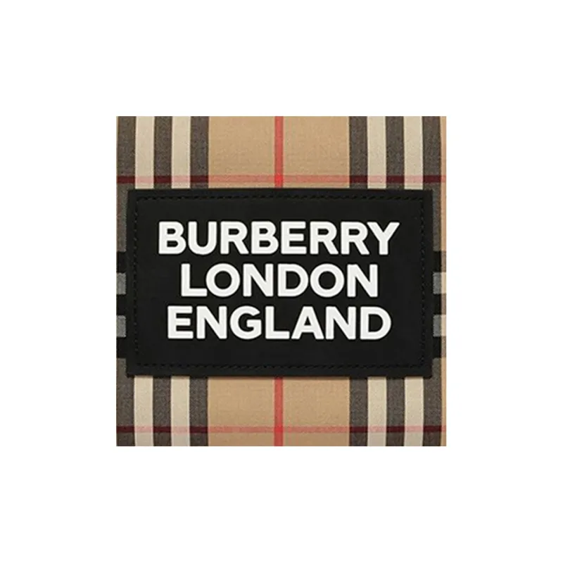 Burberry Canvas Travel Storage Toiletry Clutch Men's Beige-4