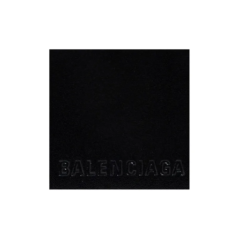 Balenciaga Cow Leather Coin Purse Regular Men's Black-3