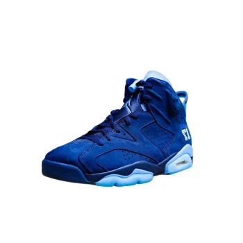 Jordan Air Jordan 6 'SIX CHAMPIONSHIPS' Slip Resistant High Top Vintage Basketball Shoes Men's Blue