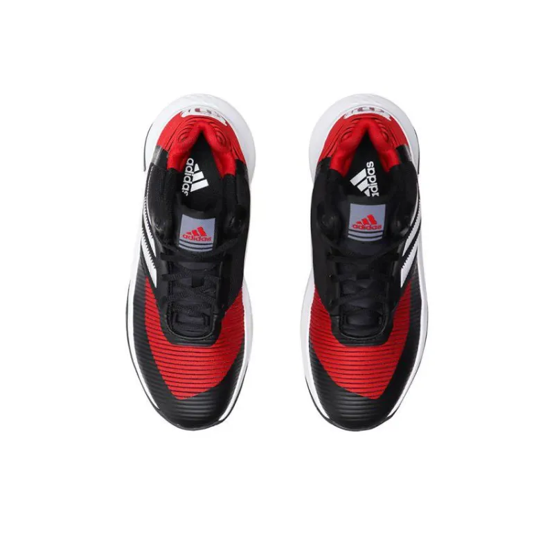 Adidas D Rose Lethality Cushioning Wear-Resistant Low-Top Basketball Shoes Unisex Black Red-3