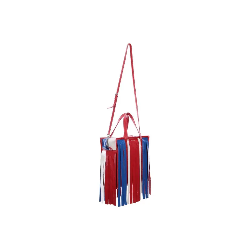 Balenciaga Leather Tote Bag Shopping Bag Shoulder Bag Crossbody Bag Handbag Large Size Women's Red/Blue/White-3