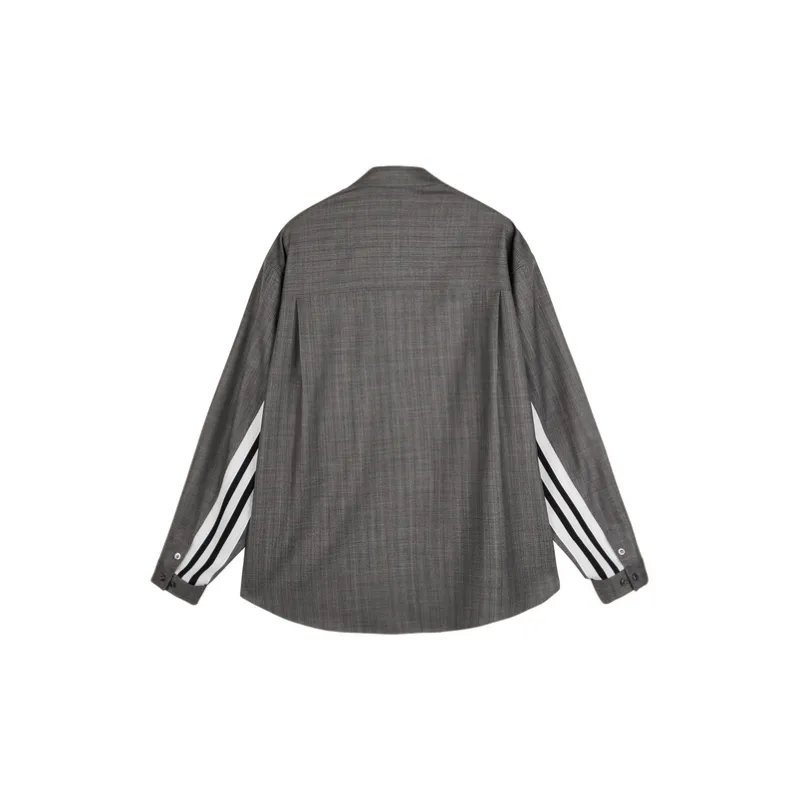 CROQUIS Shirts Unisex 966 Black Gray Stripes/Plaid-1