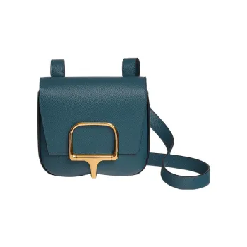 HERMES DellaDella Cavalleria Epsom Calfskin Shoulder Bag Crossbody Bag Mini Women's 7PBleu De Prusse Prussian Blue