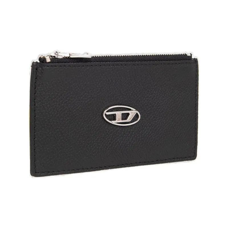 DIESEL Cow Leather Wallets Card Holders Regular Women's Black-3