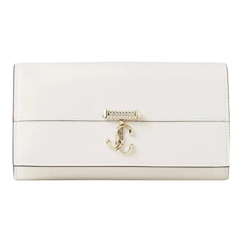 Jimmy Choo Leather Handheld Handbag Wallet Women's White
