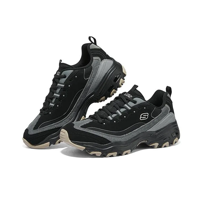 Skechers D'lites 1.0 Marathon Running Shoes 'Black Grey'-3